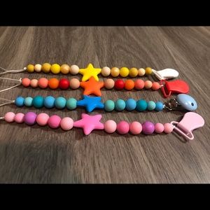 %100organic natural foodgrade star pacifier holder